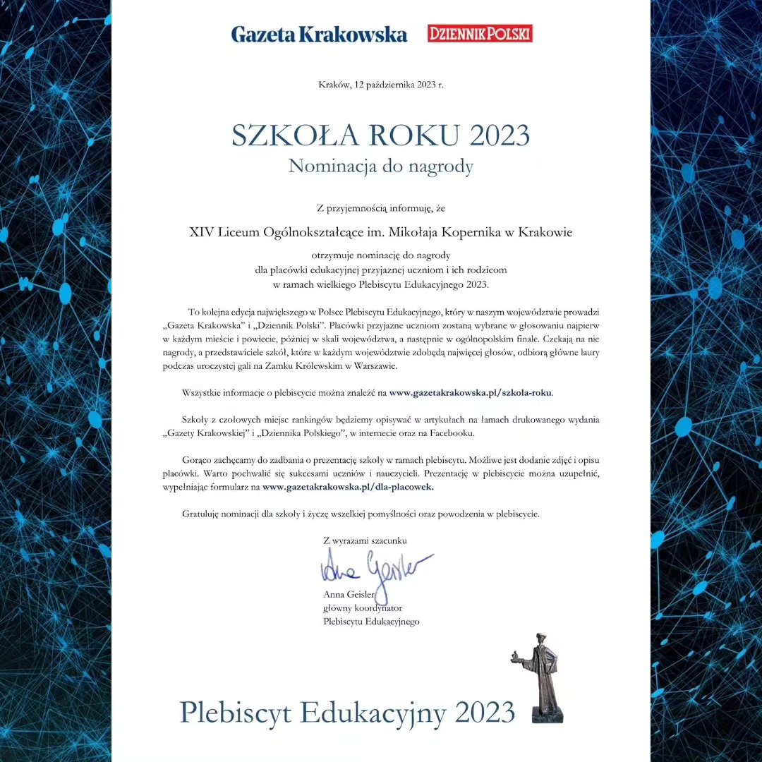 Głosujemy na XIV LO.